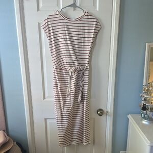 Elegant Striped Midi Dress